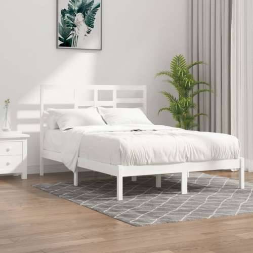 Okvir za krevet od masivnog drva bijeli 160 x 200 cm - Bijela 160 x 200 cm Cijena