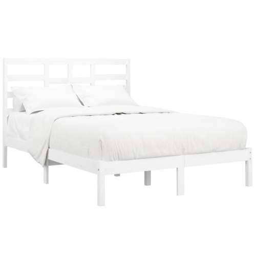 Okvir za krevet od masivnog drva bijeli 160 x 200 cm - Bijela 160 x 200 cm Cijena