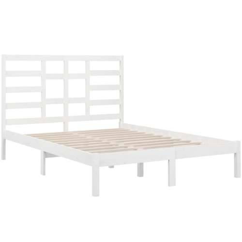 Okvir za krevet od masivnog drva bijeli 160 x 200 cm - Bijela 160 x 200 cm Cijena