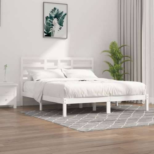 Okvir za krevet od masivne borovine bijeli 200 x 200 cm - Bijela 200 x 200 cm Cijena