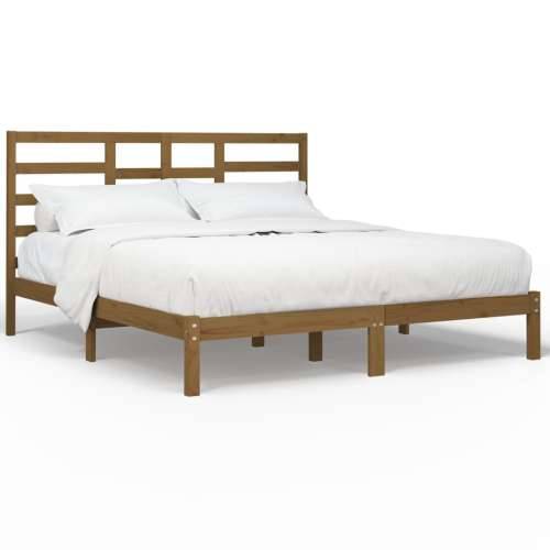 Okvir za krevet od masivne borovine boja meda 200 x 200 cm - boja meda 200 x 200 cm Cijena