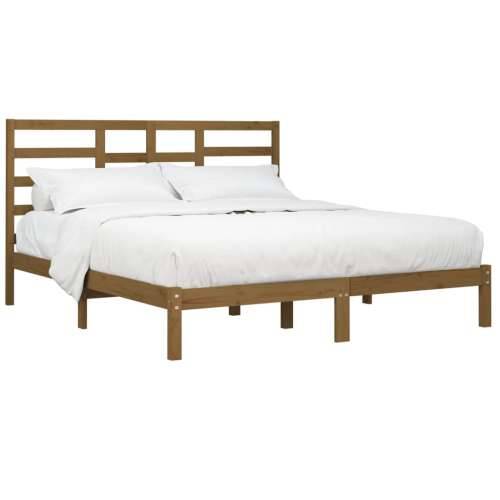 Okvir za krevet od masivne borovine boja meda 200 x 200 cm - boja meda 200 x 200 cm Cijena