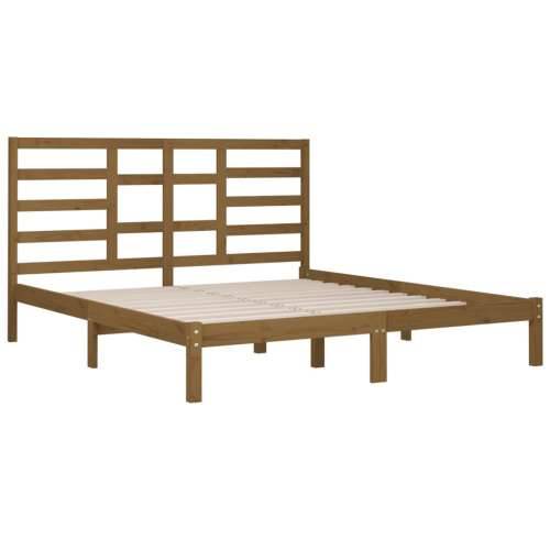 Okvir za krevet od masivne borovine boja meda 200 x 200 cm - boja meda 200 x 200 cm Cijena