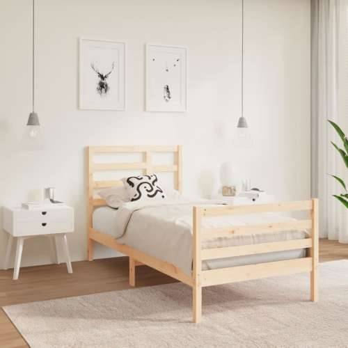 Okvir za krevet od masivnog drva 90 x 190 cm jednokrevetni Prirodna 90 x 190 cm Cijena