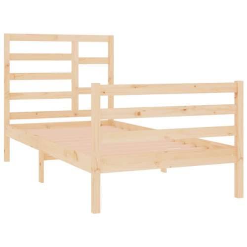 Okvir za krevet od masivnog drva 90 x 190 cm jednokrevetni Prirodna 90 x 190 cm Cijena