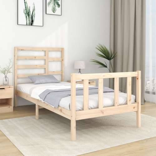 Okvir za krevet od masivnog drva 75 x 190 cm jednokrevetni - Prirodna 75 x 190 cm Cijena