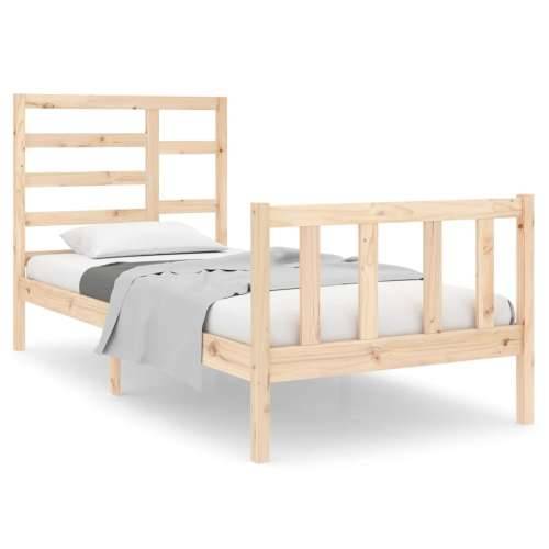 Okvir za krevet od masivnog drva 75 x 190 cm jednokrevetni - Prirodna 75 x 190 cm Cijena
