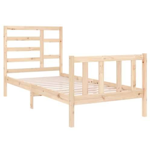 Okvir za krevet od masivnog drva 75 x 190 cm jednokrevetni - Prirodna 75 x 190 cm Cijena