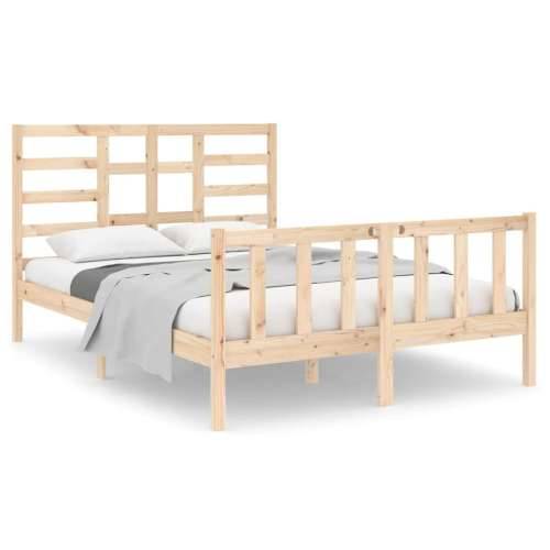 Okvir za krevet od masivnog drva 140 x 190 cm - Prirodna 140 x 190 cm Cijena