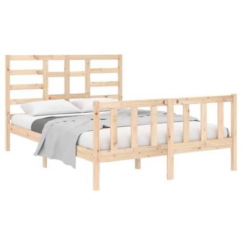 Okvir za krevet od masivnog drva 140 x 190 cm - Prirodna 140 x 190 cm Cijena