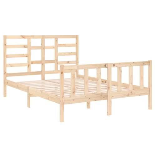Okvir za krevet od masivnog drva 140 x 190 cm - Prirodna 140 x 190 cm Cijena