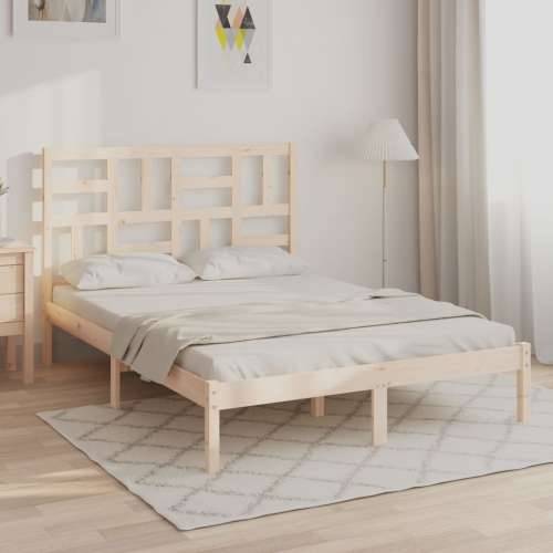 Okvir za krevet od masivnog drva 140 x 190 cm - Prirodna 140 x 190 cm Cijena