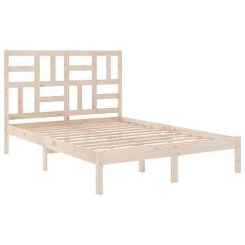 Okvir za krevet od masivnog drva 140 x 190 cm - Prirodna 140 x 190 cm Cijena
