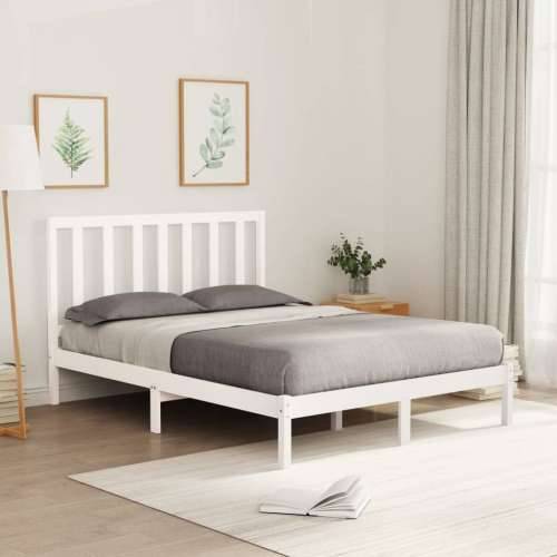 Okvir za krevet od masivne borovine bijeli 120 x 200 cm - Bijela 120 x 200 cm Cijena