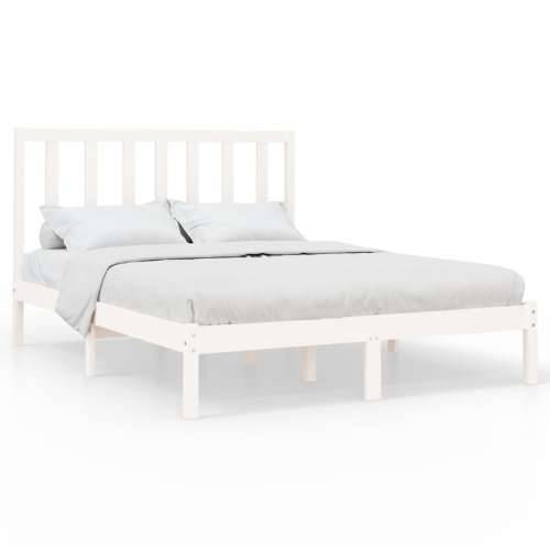 Okvir za krevet od masivne borovine bijeli 120 x 200 cm - Bijela 120 x 200 cm Cijena