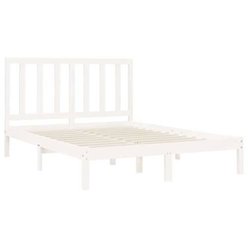 Okvir za krevet od masivne borovine bijeli 120 x 200 cm - Bijela 120 x 200 cm Cijena