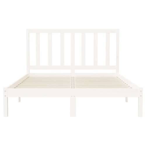 Okvir za krevet od masivne borovine bijeli 120 x 200 cm - Bijela 120 x 200 cm Cijena