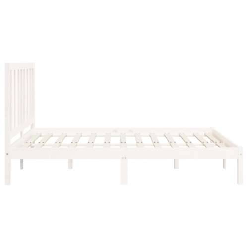 Okvir za krevet od masivne borovine bijeli 120 x 200 cm - Bijela 120 x 200 cm Cijena