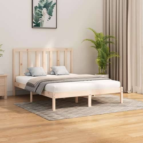 Okvir za krevet od masivnog drva 160 x 200 cm - Prirodna 160 x 200 cm Cijena
