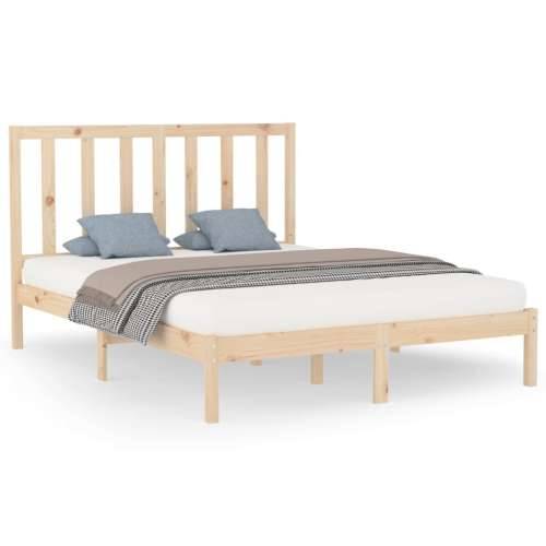 Okvir za krevet od masivnog drva 160 x 200 cm - Prirodna 160 x 200 cm Cijena