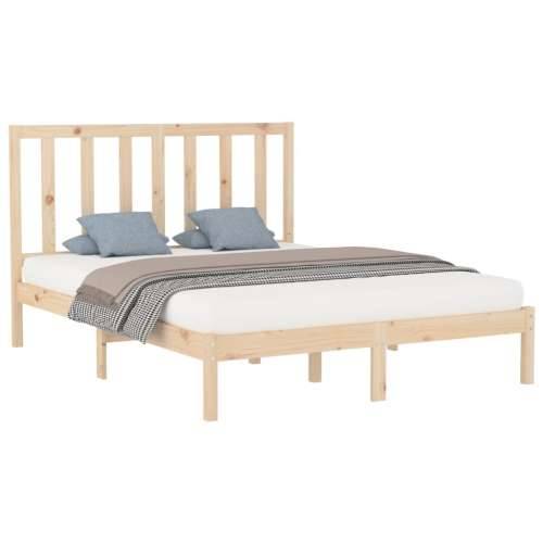 Okvir za krevet od masivnog drva 160 x 200 cm - Prirodna 160 x 200 cm Cijena