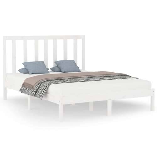 Okvir za krevet od masivnog drva bijeli 160 x 200 cm - Bijela 160 x 200 cm Cijena