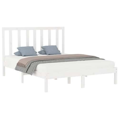 Okvir za krevet od masivnog drva bijeli 160 x 200 cm - Bijela 160 x 200 cm Cijena