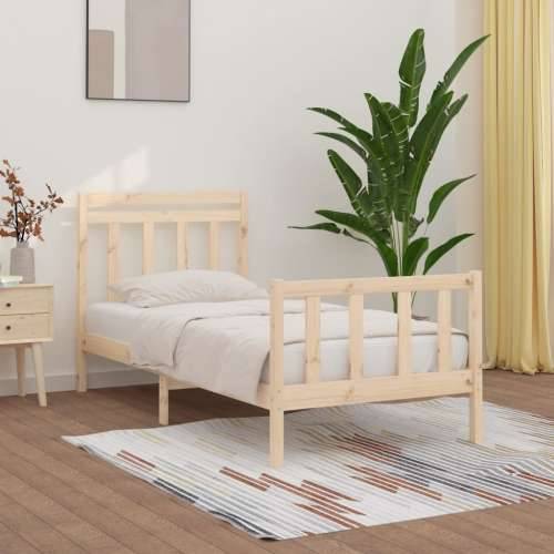 Okvir za krevet od masivne borovine 100 x 200 cm - Prirodna 100 x 200 cm Cijena