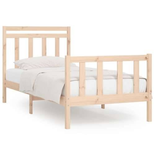 Okvir za krevet od masivne borovine 100 x 200 cm - Prirodna 100 x 200 cm Cijena