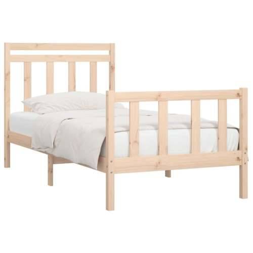 Okvir za krevet od masivne borovine 100 x 200 cm - Prirodna 100 x 200 cm Cijena