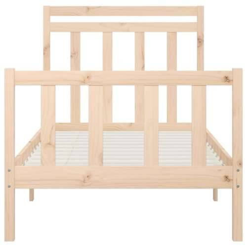 Okvir za krevet od masivne borovine 100 x 200 cm - Prirodna 100 x 200 cm Cijena