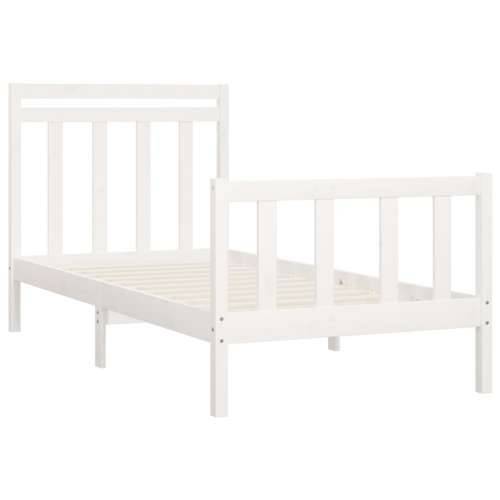 Okvir za krevet od masivne borovine bijeli 100 x 200 cm - Bijela 100 x 200 cm Cijena