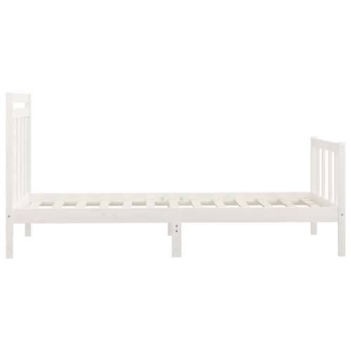 Okvir za krevet od masivne borovine bijeli 100 x 200 cm - Bijela 100 x 200 cm Cijena