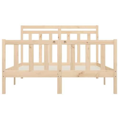 Okvir za krevet od masivne borovine 120 x 200 cm - Prirodna 120 x 200 cm Cijena