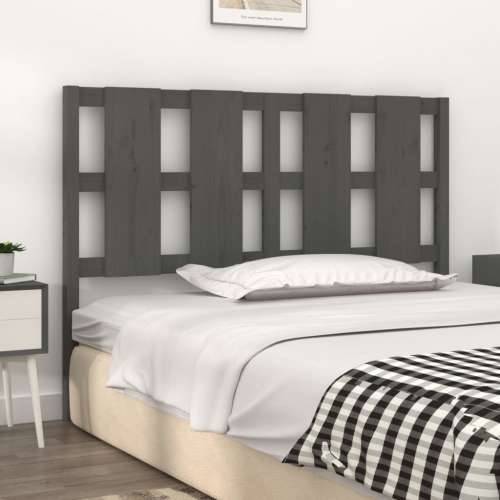 Uzglavlje za krevet sivo 125,5 x 4 x 100 cm od masivne borovine Cijena