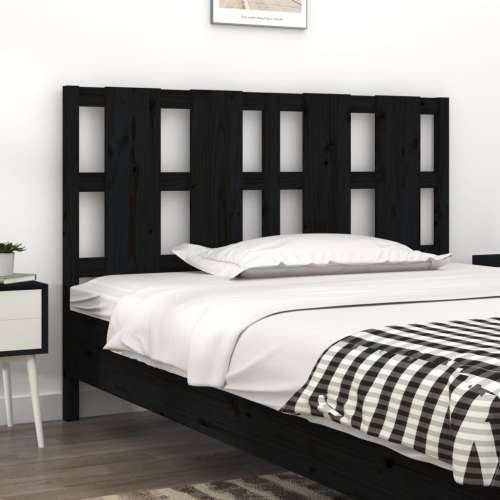 Uzglavlje za krevet crno 145,5 x 4 x 100 cm od masivne borovine