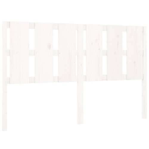Uzglavlje za krevet bijelo 155,5x4x100 cm od masivne borovine Cijena