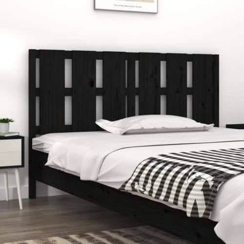 Uzglavlje za krevet crno 155,5 x 4 x 100 cm od masivne borovine