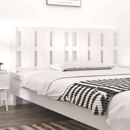 Uzglavlje za krevet bijelo 165,5x4x100 cm od masivne borovine