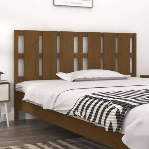 Uzglavlje za krevet boja meda 165,5x4x100 cm masivna borovina