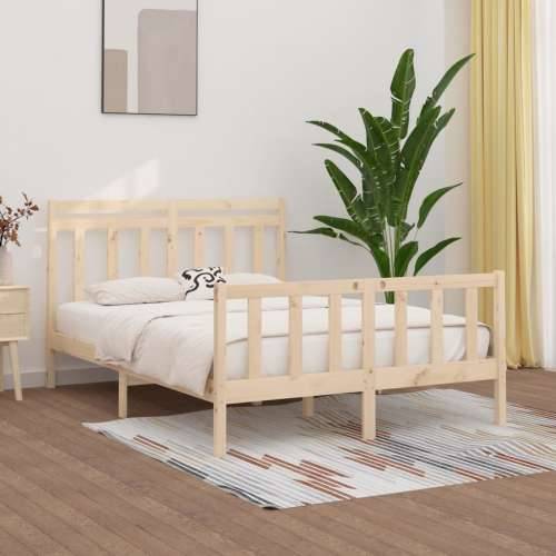Okvir za krevet od masivne borovine 160 x 200 cm Prirodna 160 x 200 cm Cijena