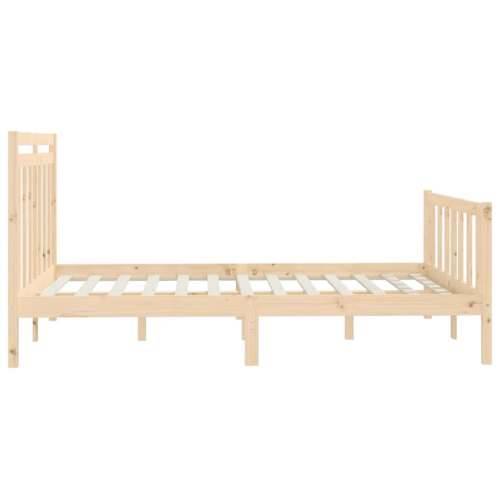 Okvir za krevet od masivne borovine 160 x 200 cm Prirodna 160 x 200 cm Cijena