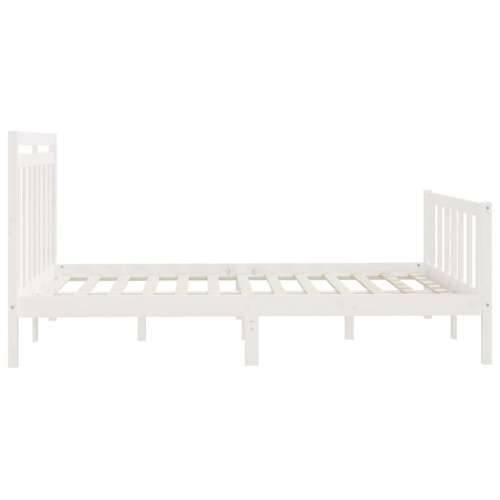 Okvir za krevet od masivne borovine bijeli 160 x 200 cm - Bijela 160 x 200 cm Cijena