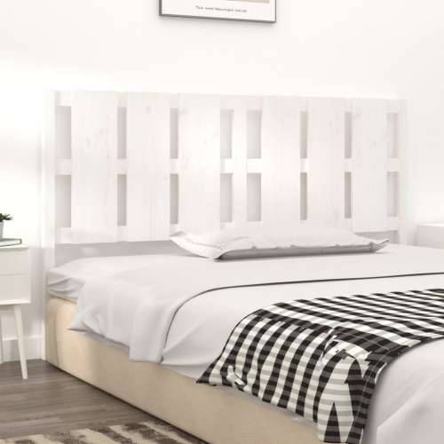 Uzglavlje za krevet bijelo 185,5x4x100 cm od masivne borovine Cijena