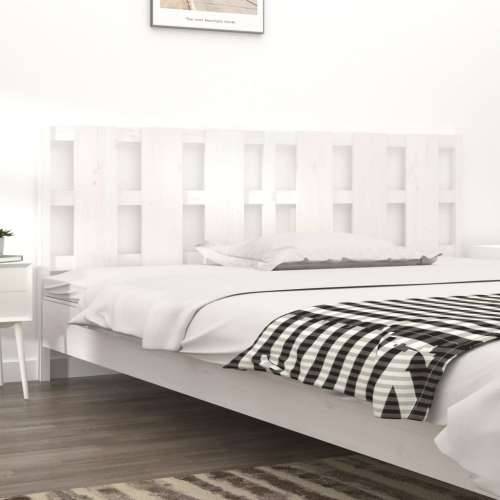Uzglavlje za krevet bijelo 205,5x4x100 cm od masivne borovine