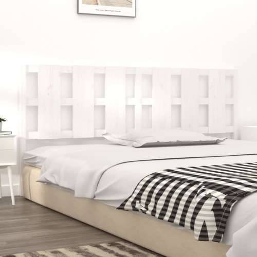 Uzglavlje za krevet bijelo 205,5x4x100 cm od masivne borovine Cijena