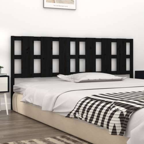 Uzglavlje za krevet crno 205,5 x 4 x 100 cm od masivne borovine Cijena