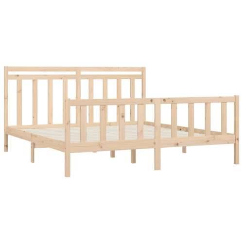 Okvir za krevet od masivne borovine 200 x 200 cm - Prirodna 200 x 200 cm Cijena