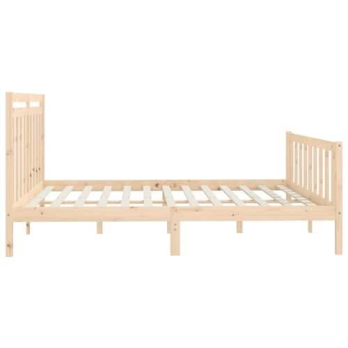 Okvir za krevet od masivne borovine 200 x 200 cm - Prirodna 200 x 200 cm Cijena