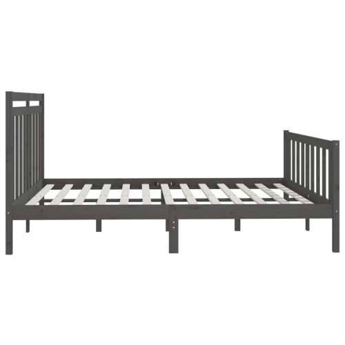 Okvir za krevet od masivne borovine sivi 200 x 200 cm - Siva 200 x 200 cm Cijena